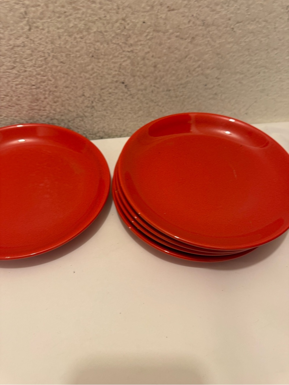 vintage West German Waechtersbach salad plates
Red Ceramic Salad Plates - Set 5
